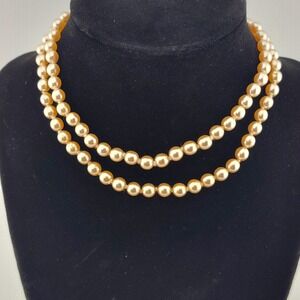 VINTAGE NOLAN MILLER 26" FAUX PEARL NECKLACE